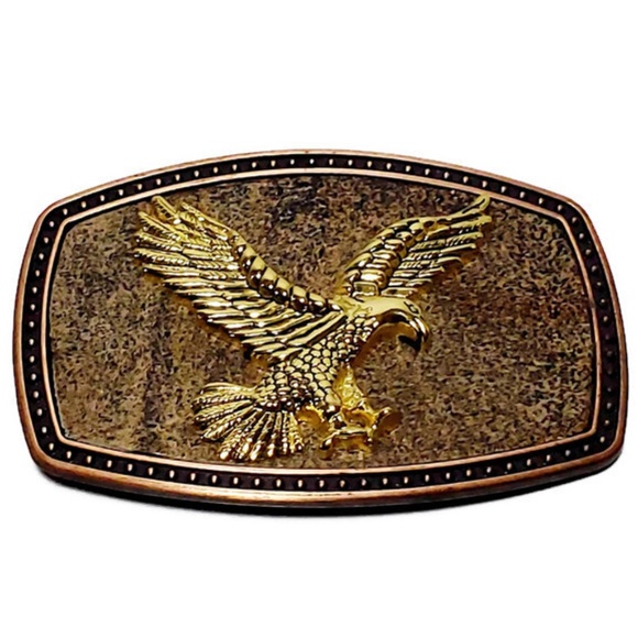Eagle gold & bronze square buckle.  Only 1 Left!!! - Picture 4 of 4